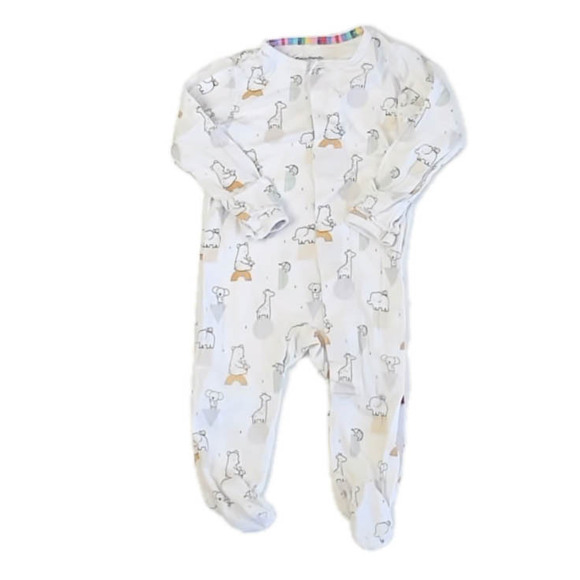 Magnetic Me Other - Magnetic Me Unisex White Bears 1-piece footed Pajamas size: 0-3 Months